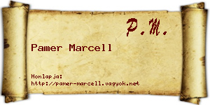 Pamer Marcell névjegykártya